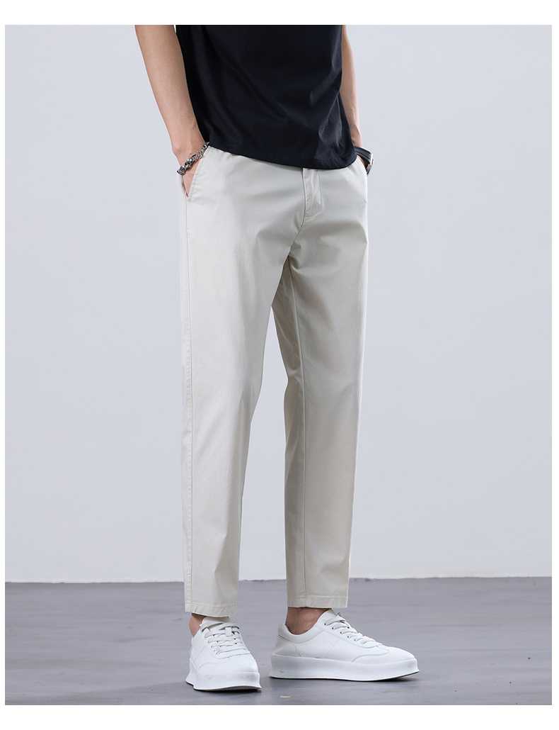 チノパン すっきりシルエット九分丈チノパン