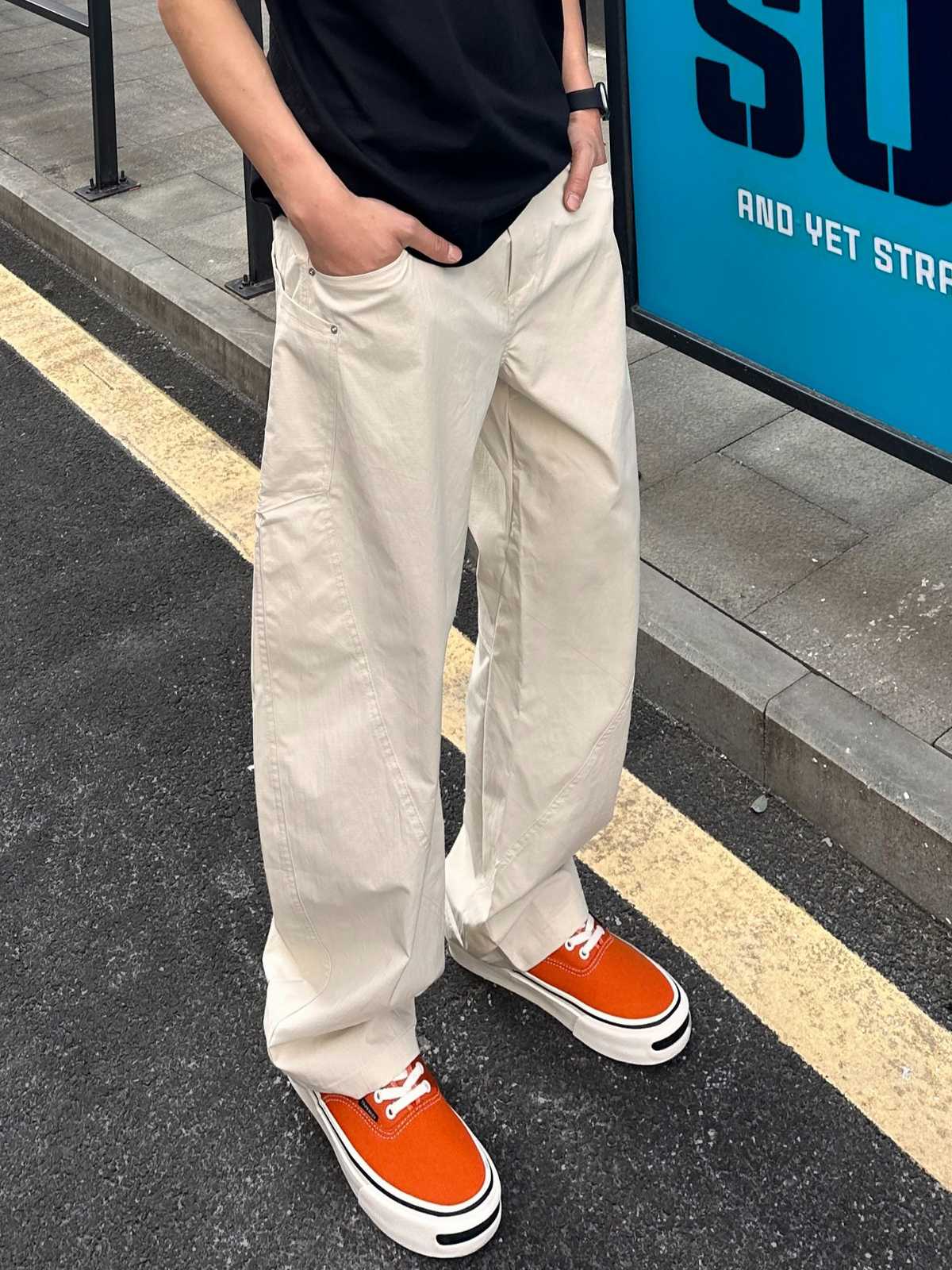 チノパン ゆったりシルエット ストレートチノパン