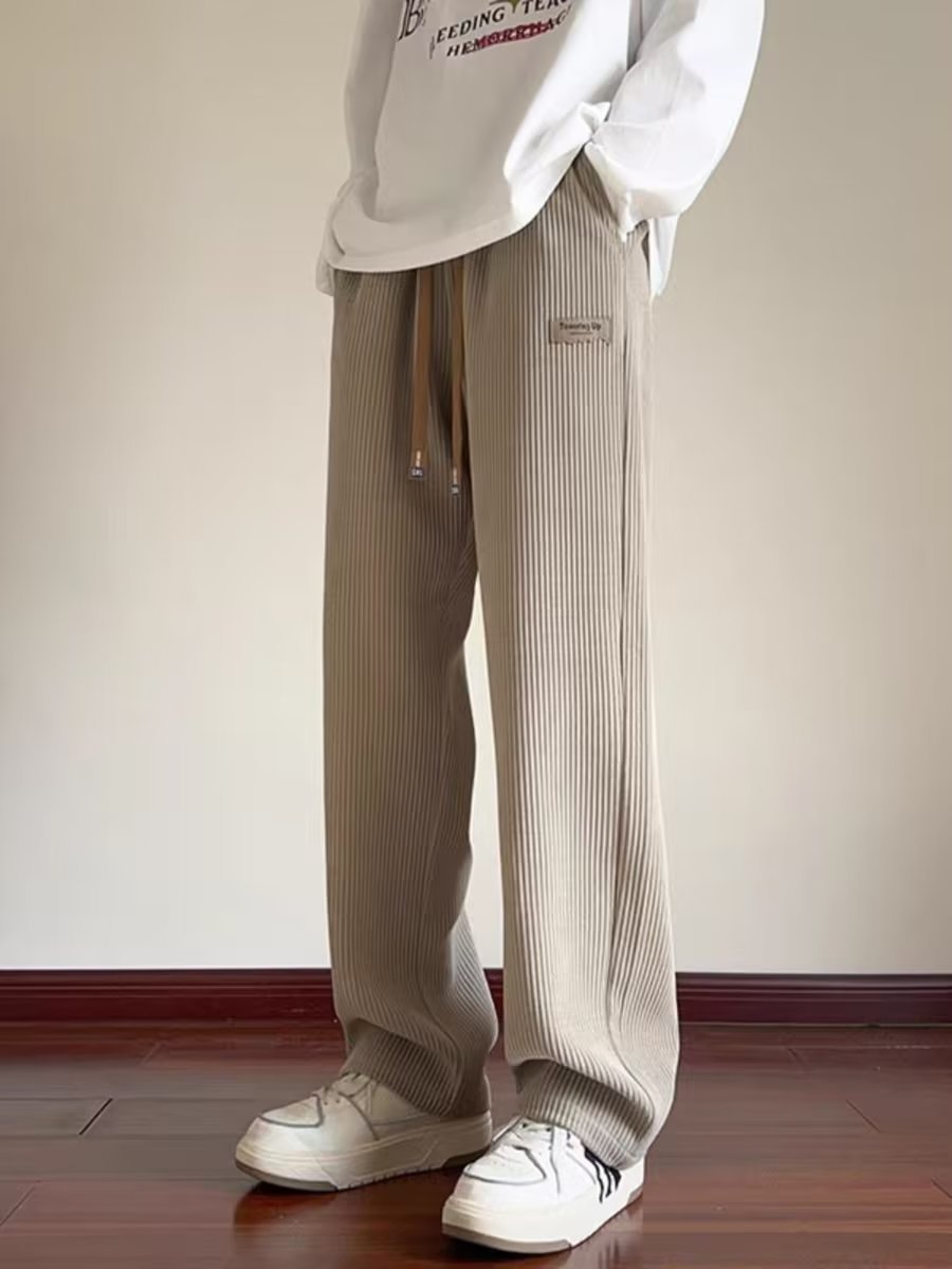 チノパン コーデュロイワイドストレートパンツ