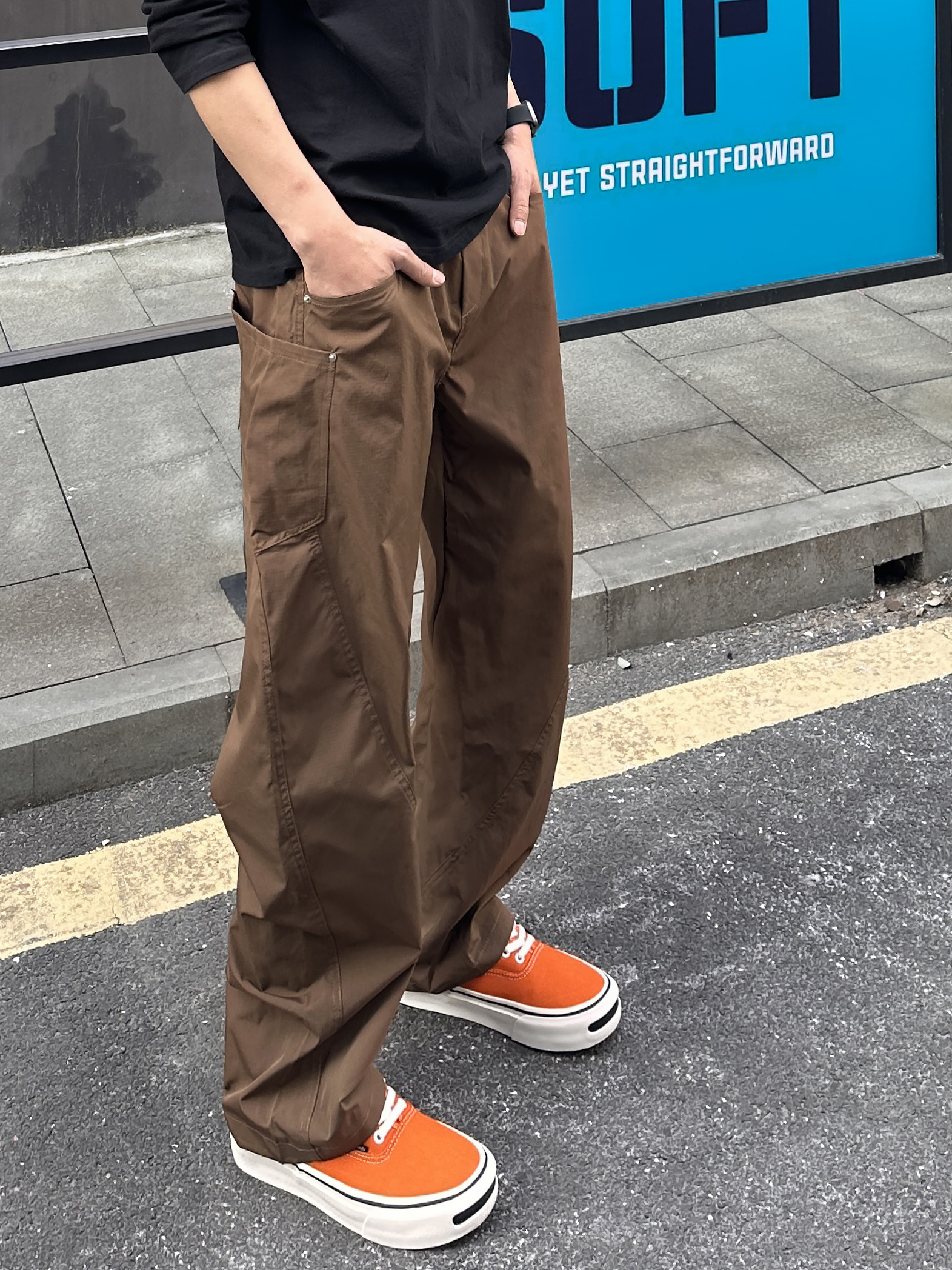 チノパン ゆったりシルエット ストレートチノパン