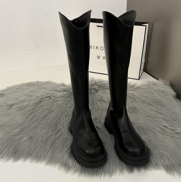 長靴レディース韓国風歩きやすいロング丈