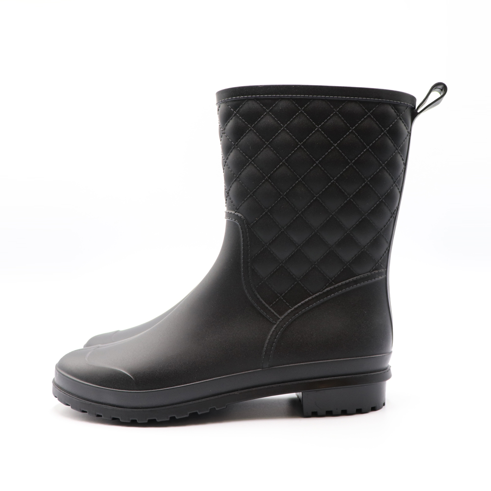 長靴レディース キルティング長靴 女性用 晴雨兼用 滑り止め付き