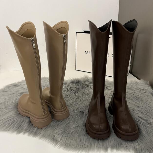 長靴レディース韓国風歩きやすいロング丈