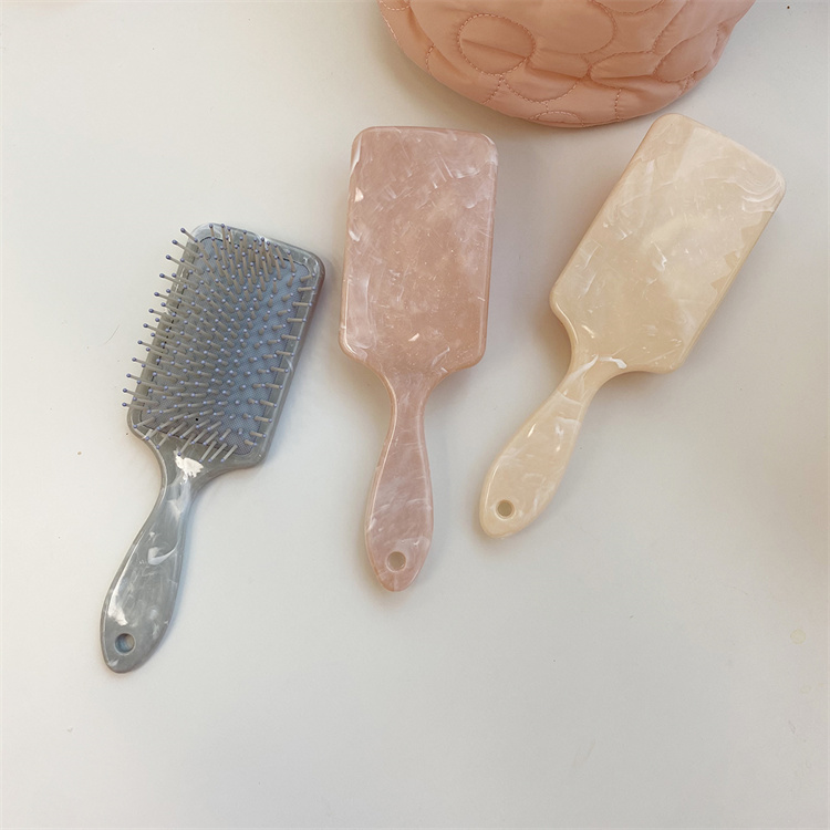 40代女性プレゼント 大理石風パドルブラシ 髪質改善コーム