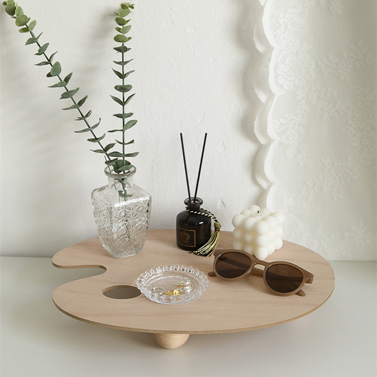 40代女性プレゼント 木製パレット型アロマトレイ アクセサリー収納台