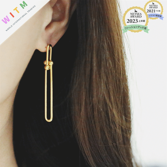 40代女性プレゼント 大人の個性派ピアス 高級感あるロングデザイン 上品な耳元アクセサリー