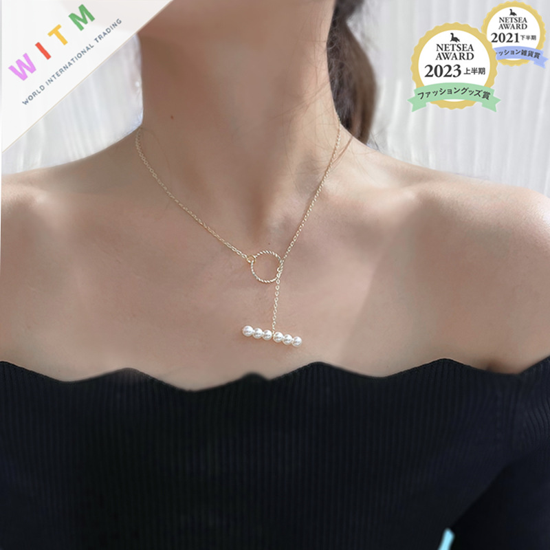 40代女性プレゼント 真珠モチーフ ドロップネックレス 上品 大人女性 レディース