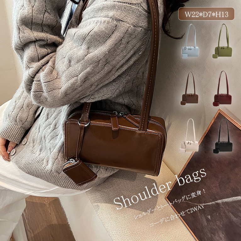 40代女性プレゼント 大人可愛い正方形ミニショルダーバッグ