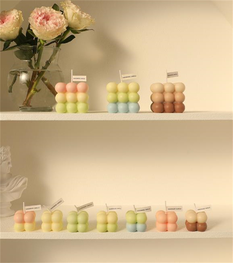 40代女性プレゼント 泡型可愛いろうそく置物 癒しの手作り蝋燭