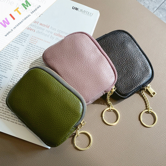 40代女性プレゼント 牛本革コンパクト財布 小銭入れ付きミニウォレット