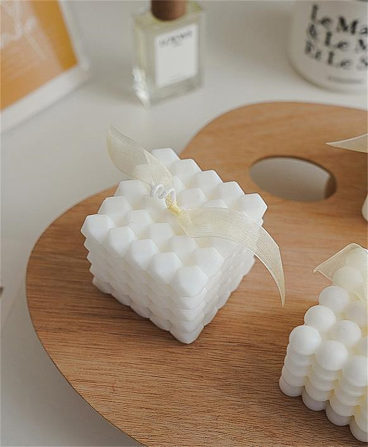 40代女性プレゼント 幾何学立体形アロマキャンドル ひし形デザイン