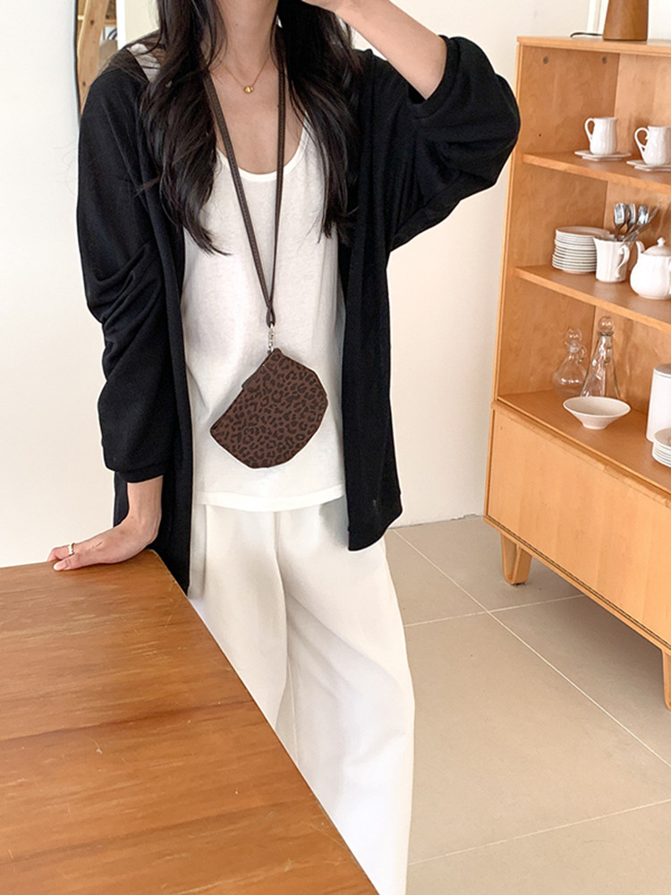 豹柄コインケース ストラップ付き小銭入れ レディース財布