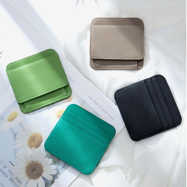 コインケース 本革スクエア型コインケース カード収納付き