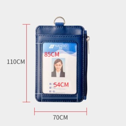 コインケース 多機能本革ファスナー付き定期入れ