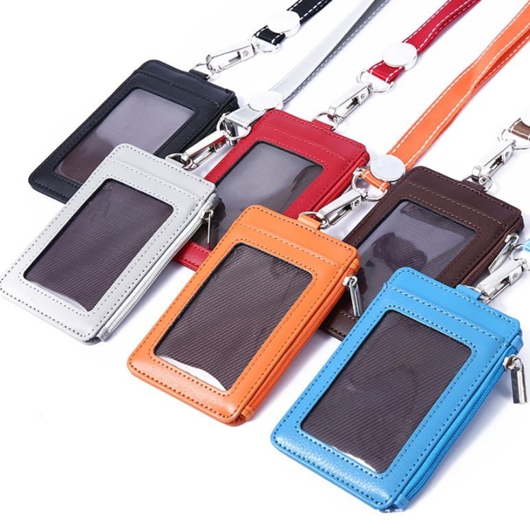 コインケース 本革二層式ファスナー付き定期入れ