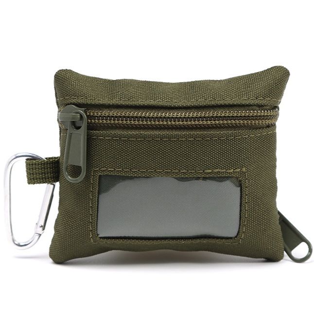 コインケース 透明窓付き多機能ナイロンコインケース