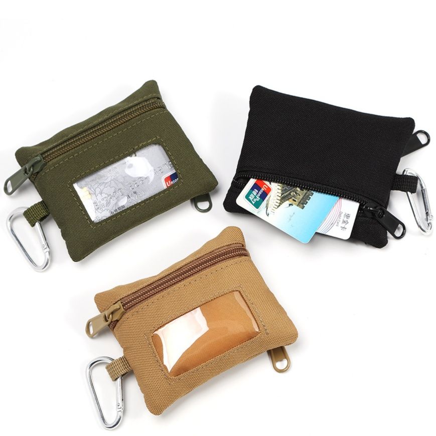 コインケース 透明窓付き多機能ナイロンコインケース