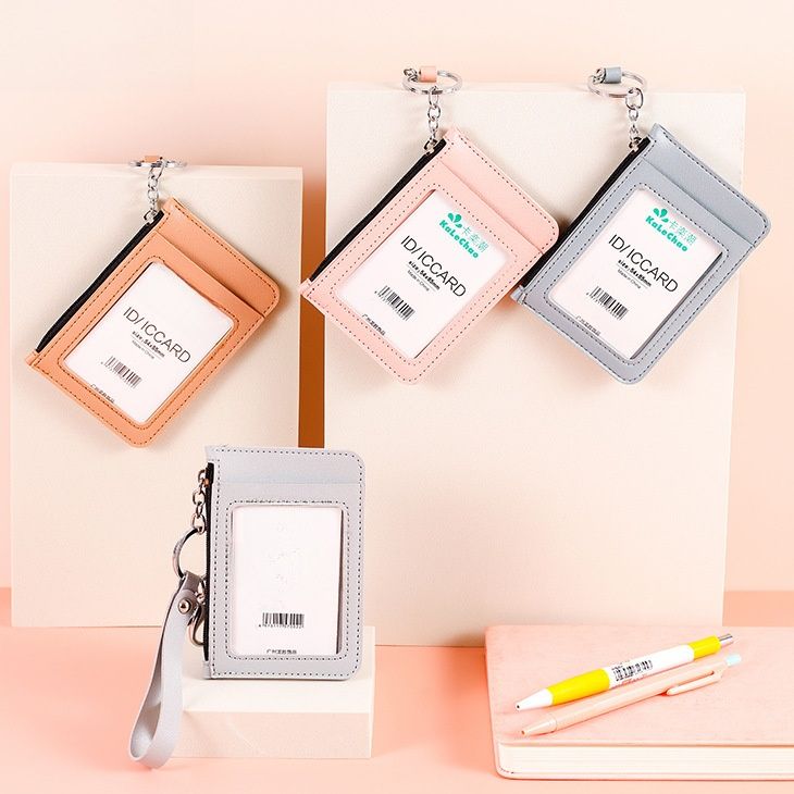 コインケース 環境配慮素材のジッパー式カード入れ付きパスケース