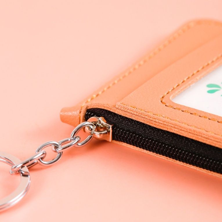 コインケース 環境配慮素材のジッパー式カード入れ付きパスケース