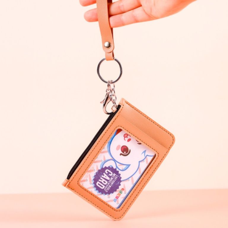 コインケース 環境配慮素材のジッパー式カード入れ付きパスケース