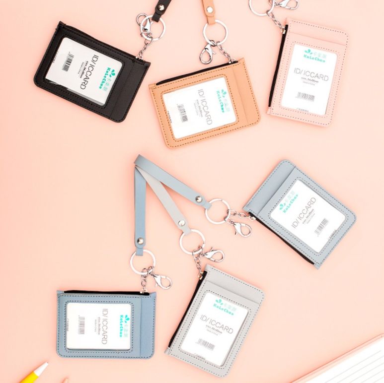 コインケース 環境配慮素材のジッパー式カード入れ付きパスケース