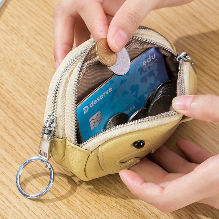 レディース牛本革象型コインケース小銭入れ