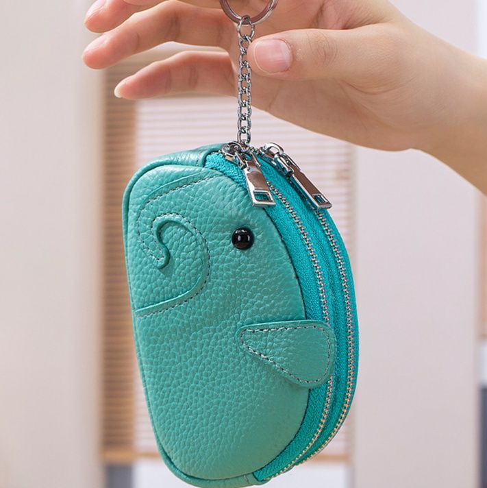 レディース牛本革象型コインケース小銭入れ