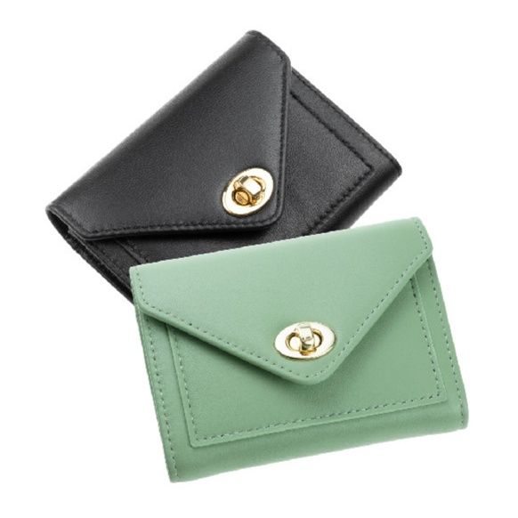 コインケース 封筒型ターンロック式三つ折りミニ財布