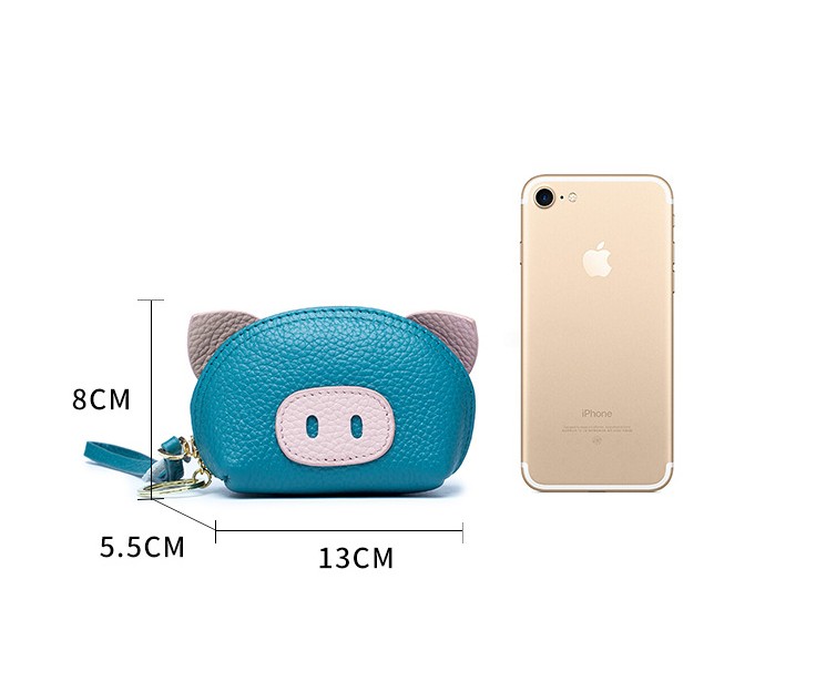 レディース本革豚型コインケース小銭入れキーケース