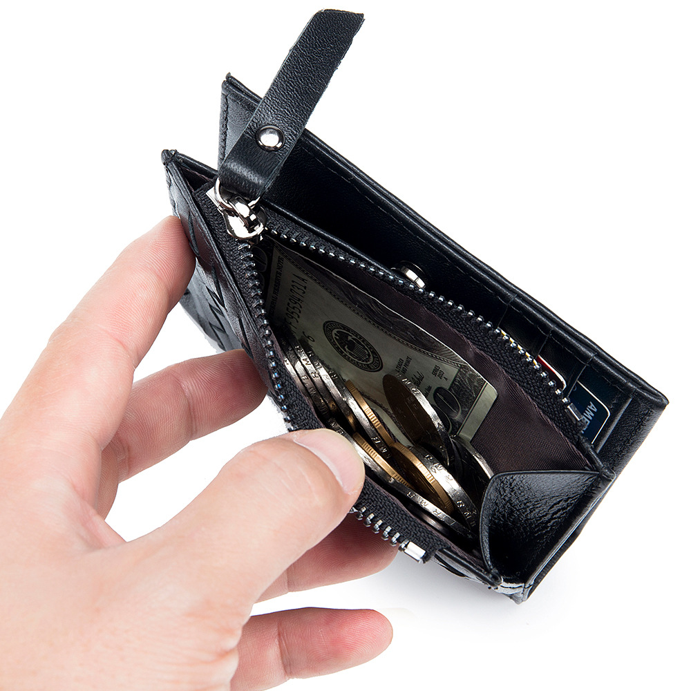 レディース本革編み込み財布極薄コインケース上品