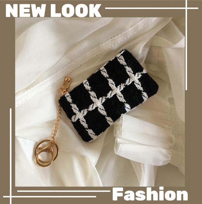 レディース 小銭入れ カード収納 可愛い モノトーン コインケース