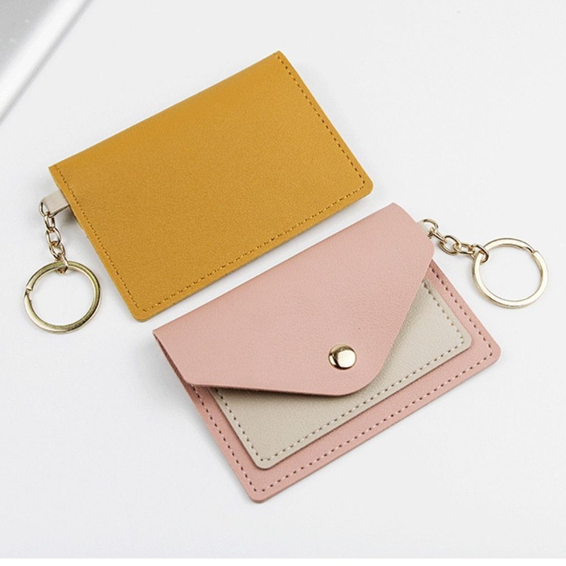 コインケース ツートン封筒型ミニコインケースキーリング付き