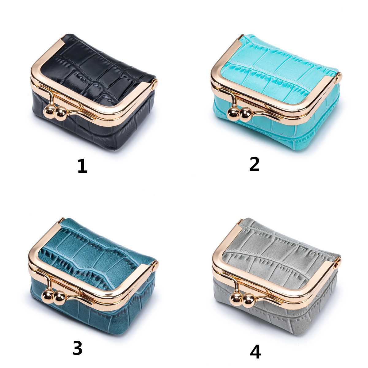 本革がま口小銭入れ レディース 小さい軽量コインケース 指輪入れ