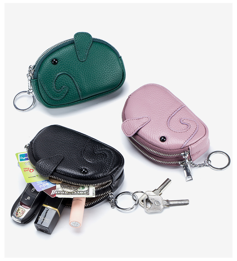 レディース牛本革象型コインケース小銭入れ