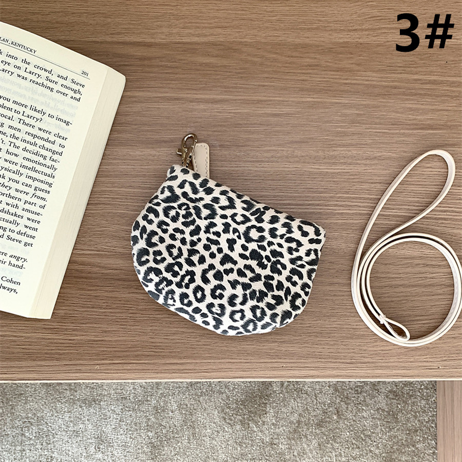 豹柄コインケース ストラップ付き小銭入れ レディース財布