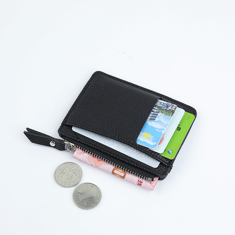 コインケース 薄型ジップ付きカードホルダー