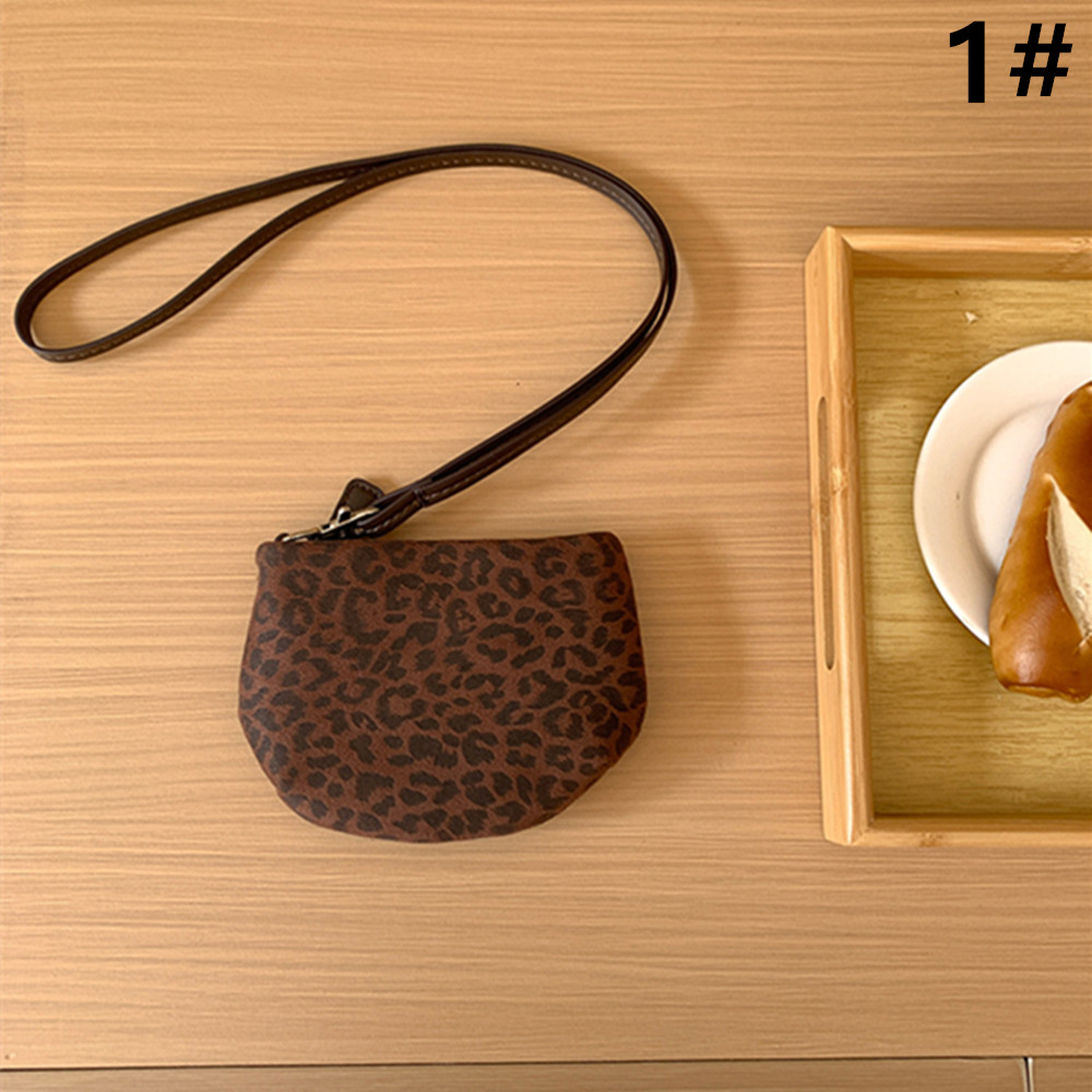 豹柄コインケース ストラップ付き小銭入れ レディース財布