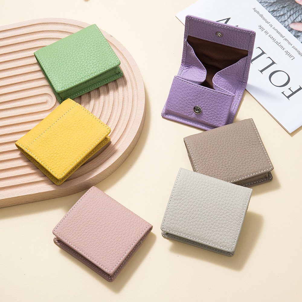 レディース牛本革コインケース全11色多機能財布