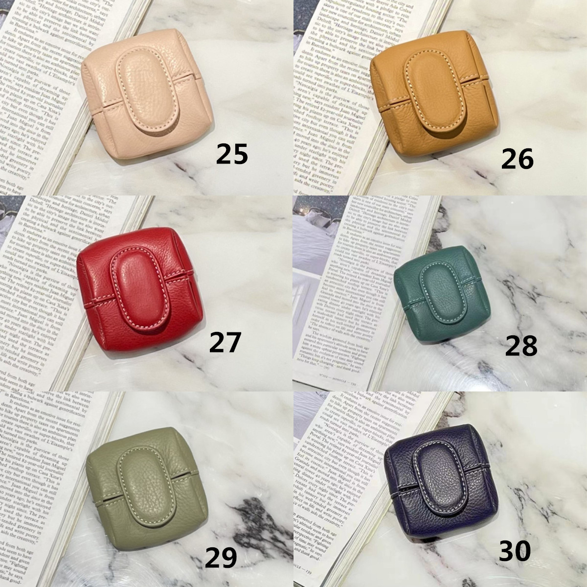 レディース薄型コインケース 手のひらサイズ二つ折り小銭入れ