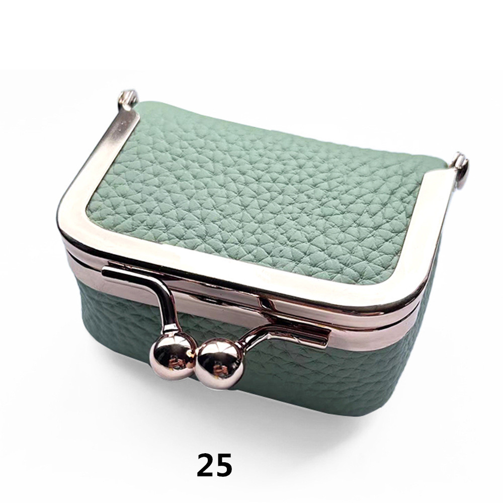 本革がま口小銭入れ レディース 小さい軽量コインケース 指輪入れ