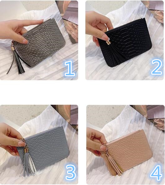 型押しレザー調コインケース カード収納付き財布