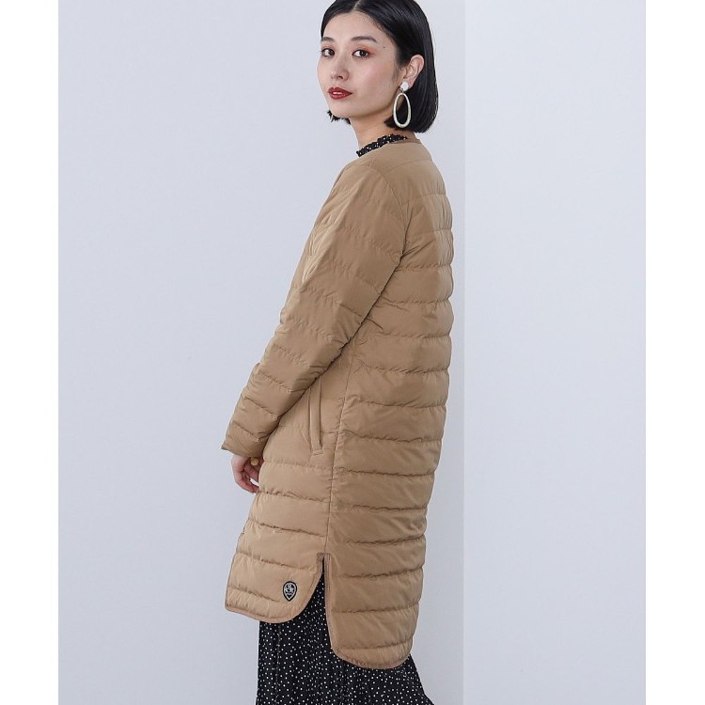 ノーカラージャケット ノーカラージャケット 軽やか暖か ロングキルティング