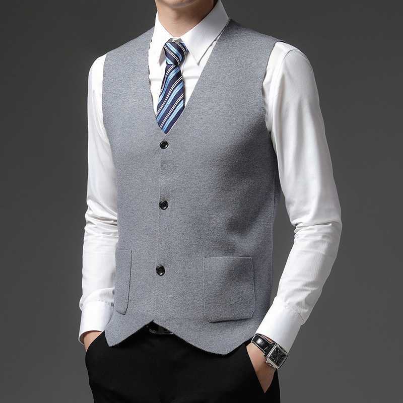 ノーカラージャケット ビジネス向け上質シンプルベスト