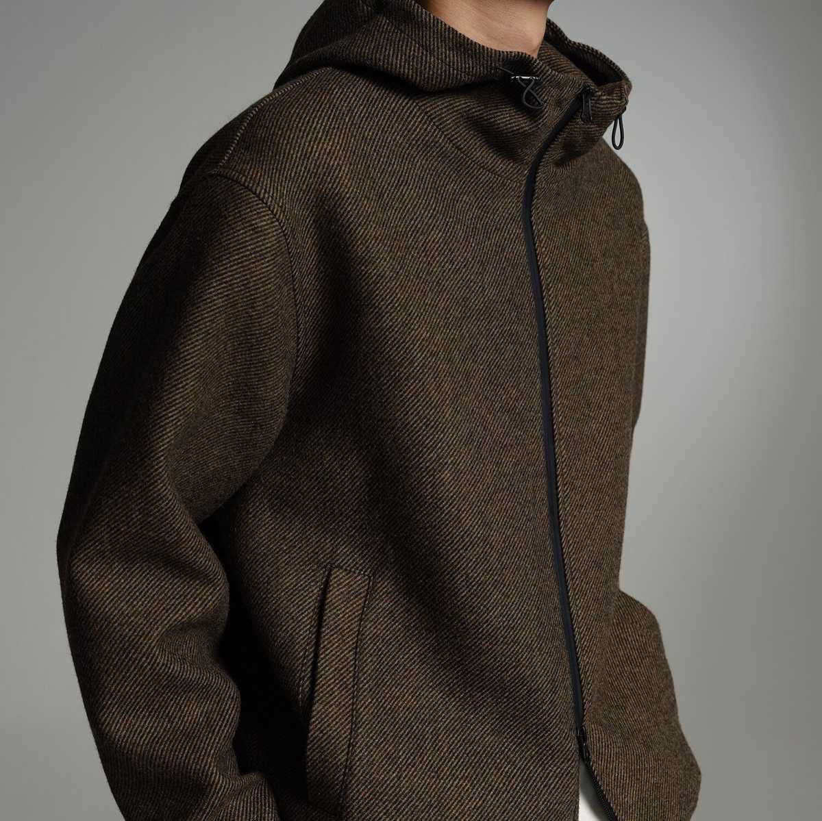 シンプルウールノーカラージャケット