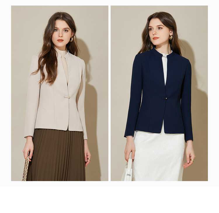 エレガントノーカラージャケット