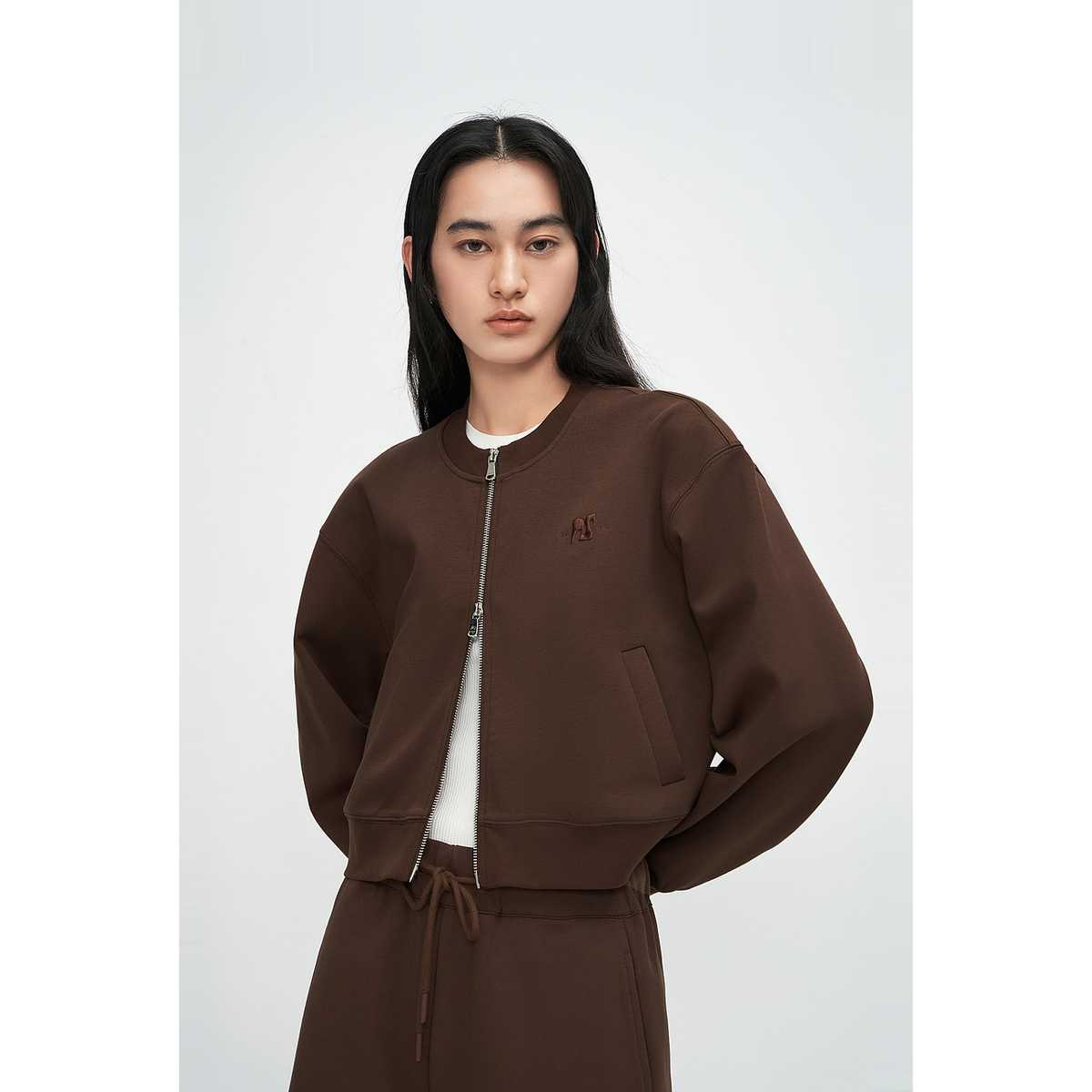 ノーカラージャケット すっきりシルエット リラックスセットアップ