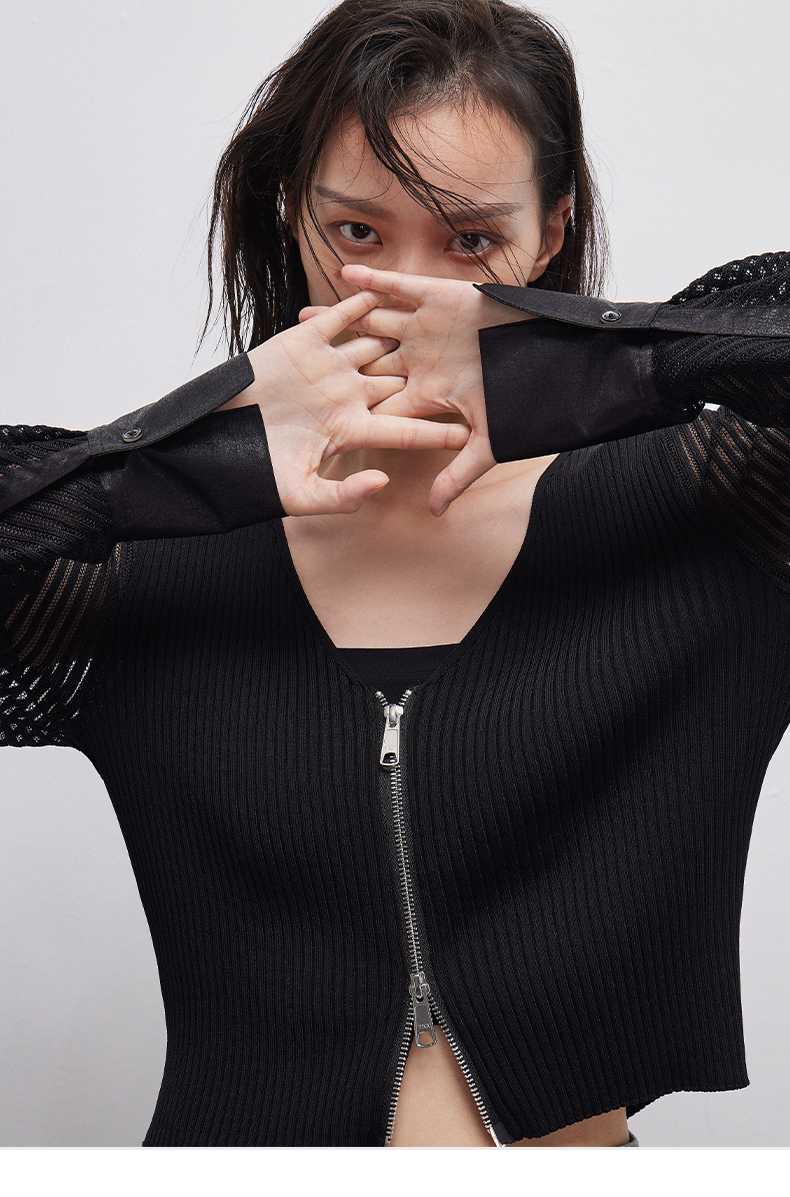 ノーカラージャケット ツイード