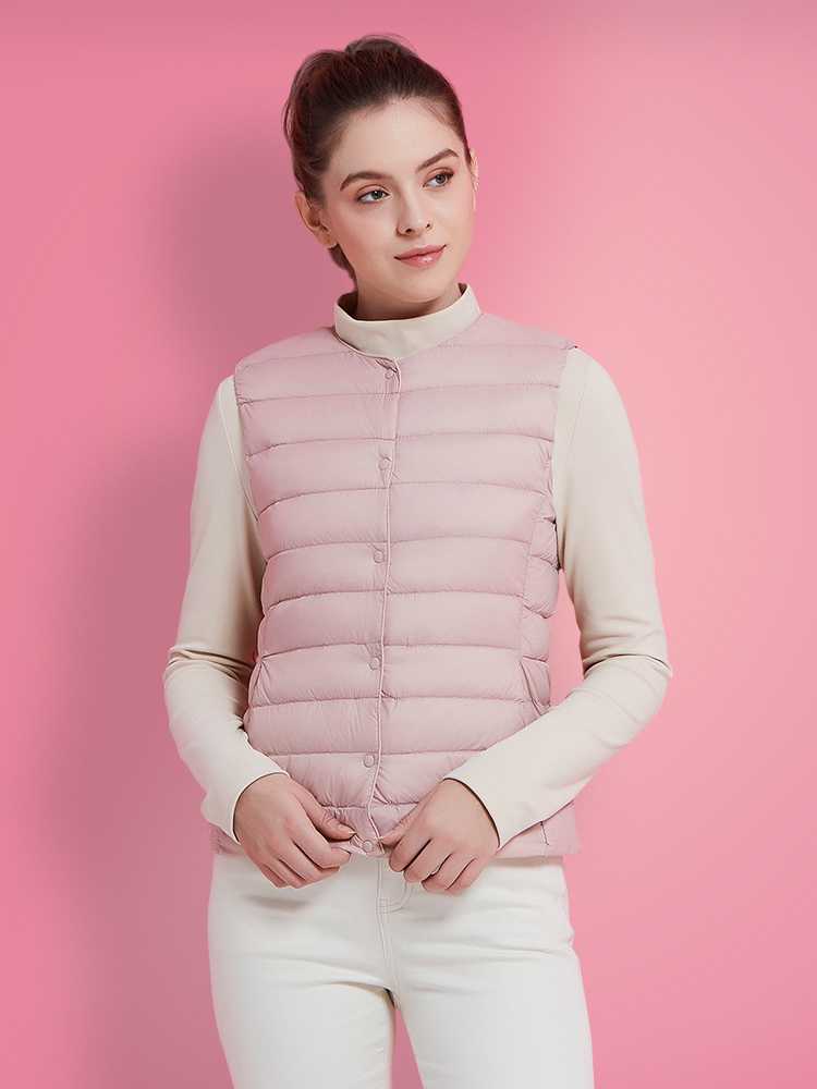 ノーカラージャケット 軽量ノーカラーキルティングベスト