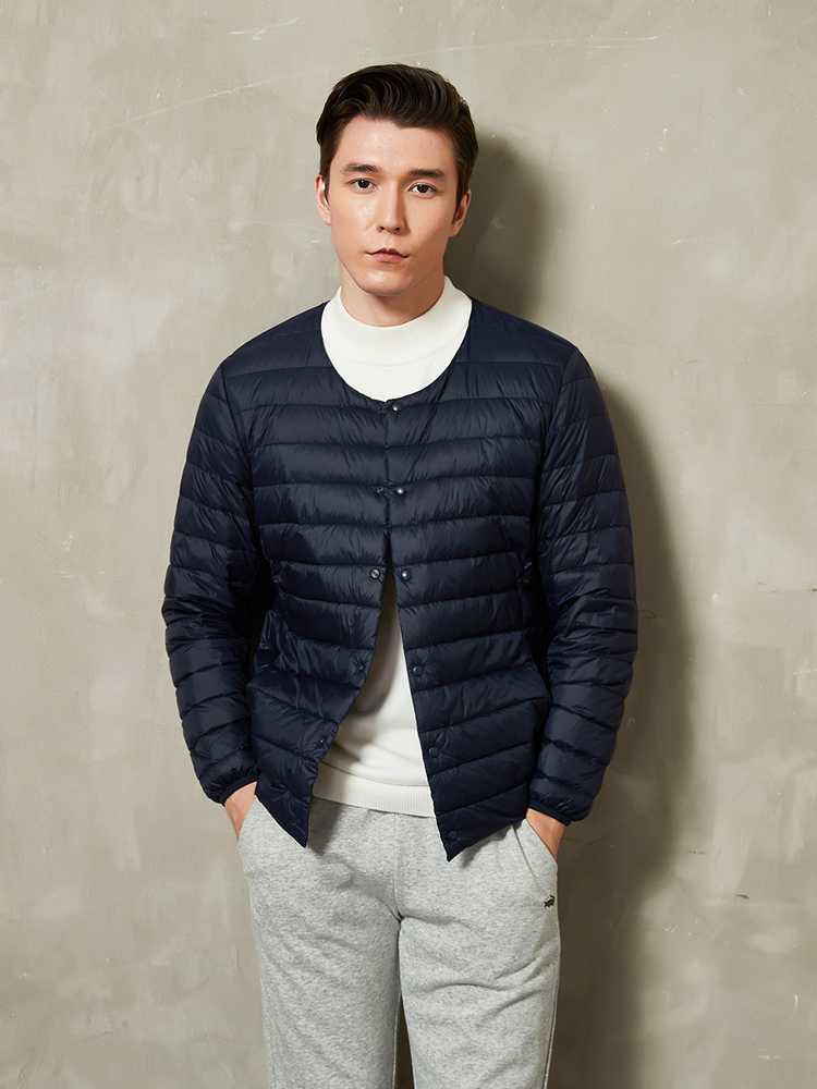 ノーカラージャケット 軽量コンフォート キルティングジャケット