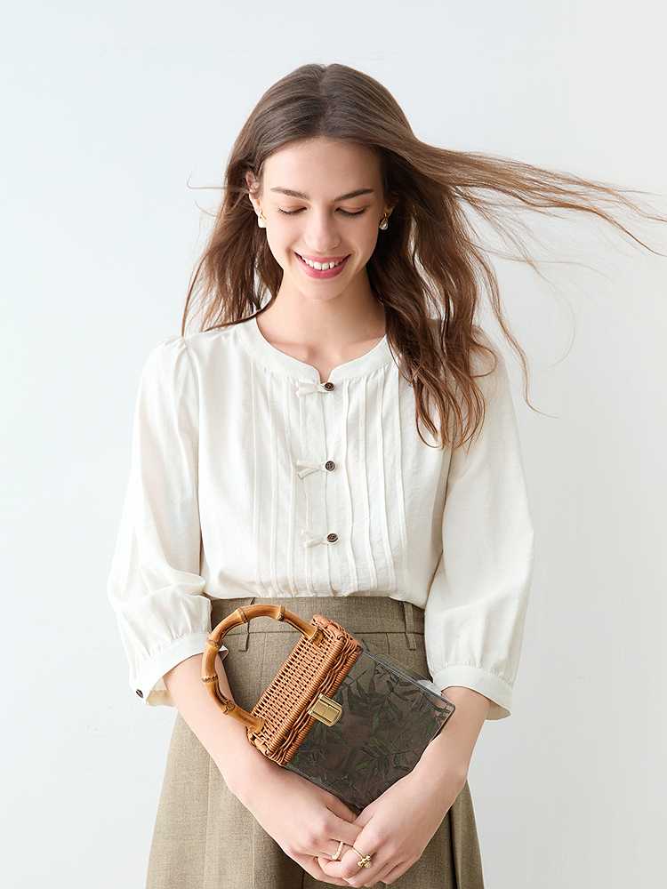 ノーカラージャケット リネン